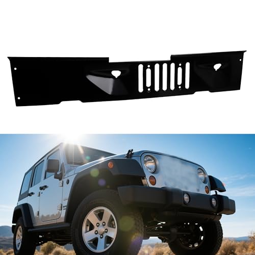Dasbecan Front Cowl Panel Windshield Wiper Cover Grille Black Compatible with Jeep JK Wrangler 2007-2018 OEM Replace 55395321AC 55395321AA 55395321AB
