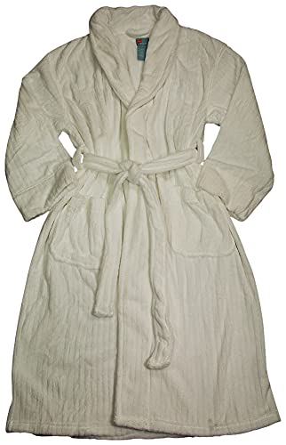 Hanes - Mens Classics One Size Fits Most Soft Touch Fleece Robe, White 41721-onesize