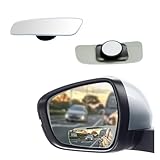 2PCS Rectangle Blind Spot Mirror for Car, Frameless Adjustable Wide Angle Mirror, Universal Side Rear View Mirror, Stick-on Design, HD Glass Convex Mirror for Cars, Trucks, SUVs (Frameless)
