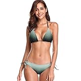 QWUVEDS Hemd Business Frauen-Bikini bedruckter Split-Badeanzug Sexy Dreieck-Zweiteiler-Badeanzug Herren Mode Sommer