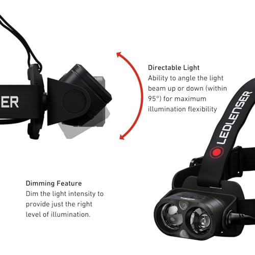 Ledlenser H19R Core Headlamp LED, 3500 lumens, rechargeableer Lithium battery, red light, waterproof IP67, Constant Light - Image 3