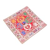 VICASKY Coussin de bouddhiste - Tapis de bol de prière - Broderie double couche - Ne conv...