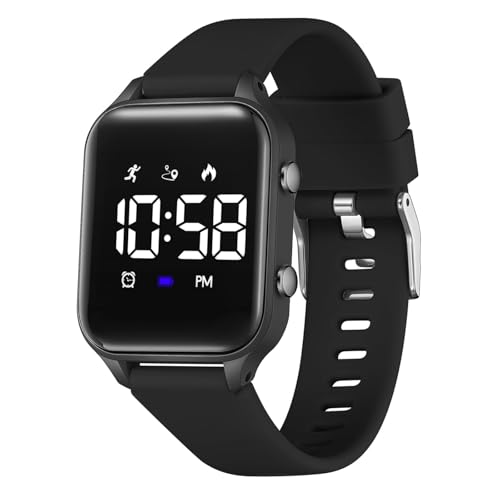 Timever Reloj Digital para niños y niñas con podómetro, Alarma, cronómetro, luz y Fecha   Reloj Deportivo sin App ni teléfono con Correa de Silicona