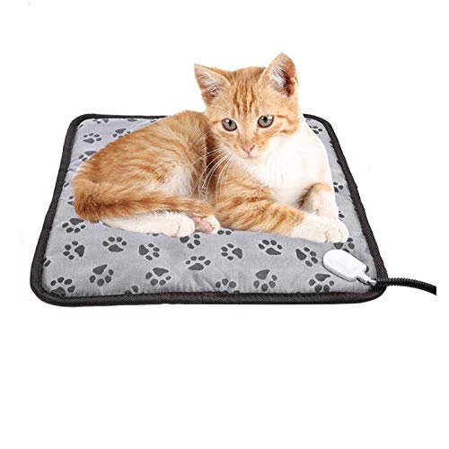FLYGWIN 1個セット ペット用ホットカーペット ペット用ヒーター ホットマット 防水犬&猫 ヒーターマット電気ヒーター 犬 猫 暖房器具 ペット加熱パッド 寒さ対策 過熱保護 2段階温度調節 省エネ 噛み付き防止(45cm×45cm)