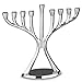 Small Contemporary Aluminum Menorah with Silver Plated Finish