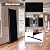 Room Divider, 4 Panel Folding Privacy Screens with Wider Feet, Black