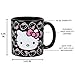 Hello Kitty Face Outlines 16 Oz Heat-Reactive Black Ceramic Mug