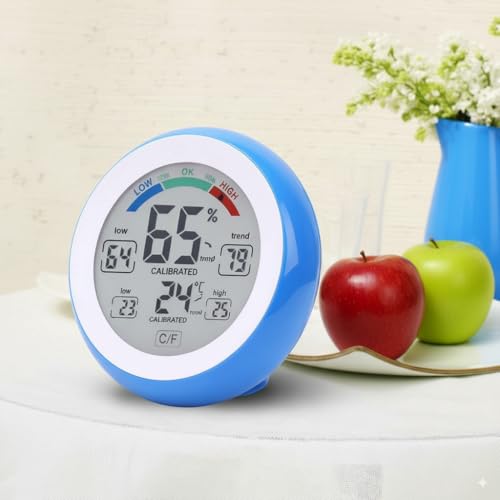 Image of Blackt Elecrotech BTHT1 Digital Weather Station with Temperature Sensor & Hygrometer | Indoor Thermometer with Humidity Meter, Touch Display & Comfort Indicator
