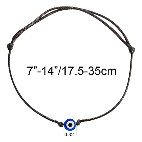 kelistom Evil Eye Anklet Bracelet for Women Men Handmade Simple String Waterproof Ankle Bracelets for Women Minimalist Jewelry Adjustable2
