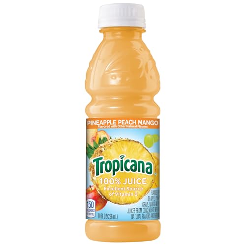 Image of Tropicana Pineapple Peach Mango 100% Juice, 24-pack, 10 fl oz bottles
