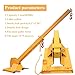 HQHAOTWU Forklift Jib Boom Crane 6600lbs Capacity Telescoping Mobile Crane Industrial 0-75 Degrees Tilting Lifting Hoist Truss Jib Boom with 2 Hooks Manual Telescopic 7-12ft for Warehouse & Factories