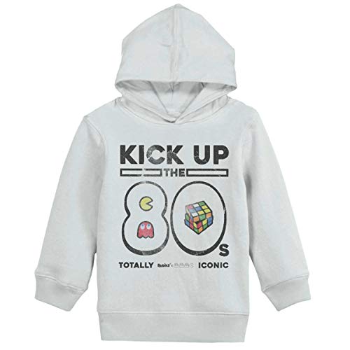 Kick Up The 80s Retro Pac-Man Rubiks Game Boy Girl Hoodie Sweatshirts White