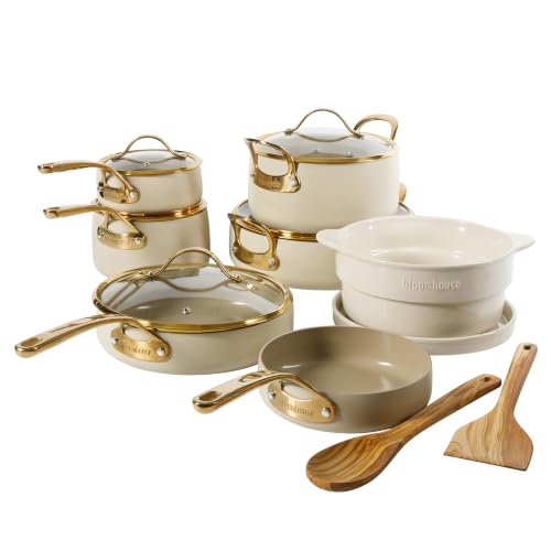 Bloomhouse 15-Piece Aluminum Nonstick Cookware Set