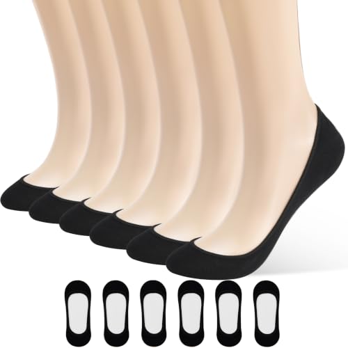 Image of ATBITER No Show Socks Womens Flats - 6 /12 Pairs Low Cut Invisible Non Slip