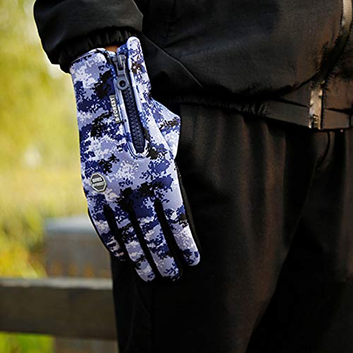 Luvas, Romacci Luvas de corrida de inverno com zíper para homens, mulheres, luvas térmicas, aquecedo