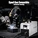 FLARING 215Amp MIG Welder 120V/240V 6 IN 1 Welding Machine Flux Core/Gas MIG/Stick/Lift TIG/Spot welding/Spool Gun Multi-Process Aluminum Welding 2lbs/11lbs Wire Competible LED Display Portable Welder