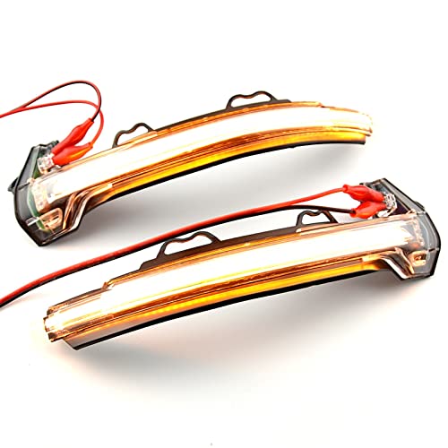 Clignotants dynamiques séquentiels Blanc Cristal pour rétroviseurs A4 A5 B9