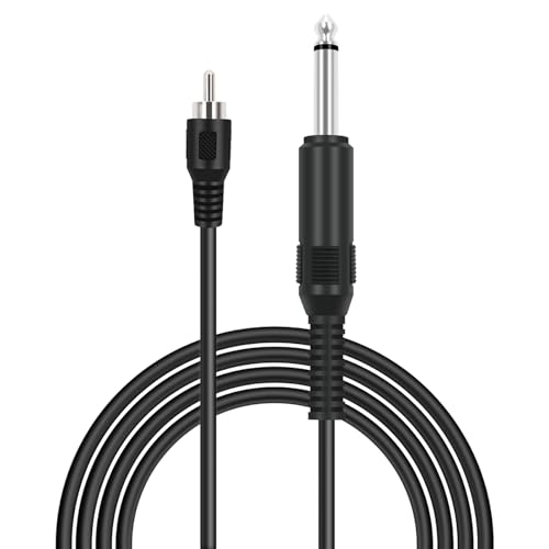Cable adaptador RCA a Jack 6.35mm Mono 1.83 m miniatura 1