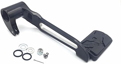 XKMT-Black Hollow-Out Billet Rear Brake Lever Brake Pedal Foot Lever with Eagle Food Peg Compatible with 2014-later Touring Trike Road King Street Glide CVO Tri Glide FLHR [B01JA214ZI]