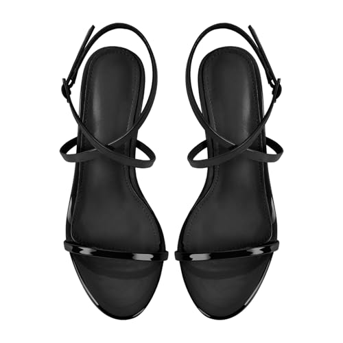 Richealnana Women's Ankle High Heeled Ankle Strap Stilletos Sandals4