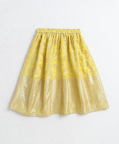 Image of The Magic Wand Lehenga Choli Set with Dupatta for Girls Kids Floral Printed Lace Embelished Chaniya Choli, Perfect for Wedding Occasions & Festivals