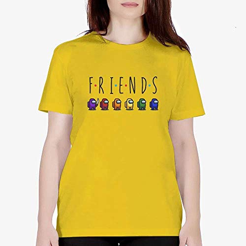 Camiseta Algodão Unissex Among Us Friends Jogo Detetive Moda (Rosa Claro, GG)