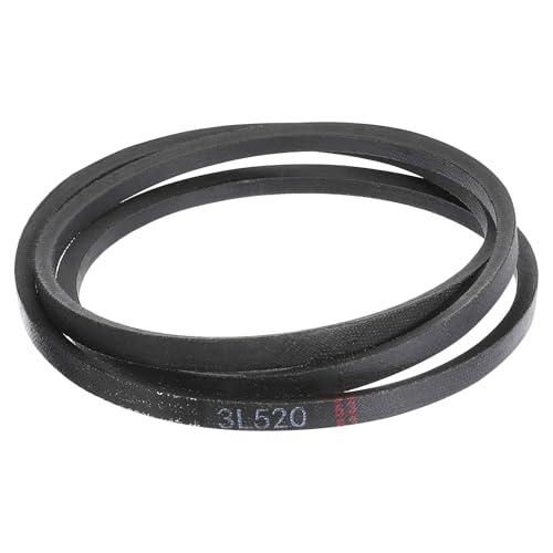 uxcell 3 Pcs 3L520 Classic Wrapped Rubber V-Belt, 52"(1321mm) Outside Circumference, 3L Profile V Belt 3/8" Width 7/32" Height