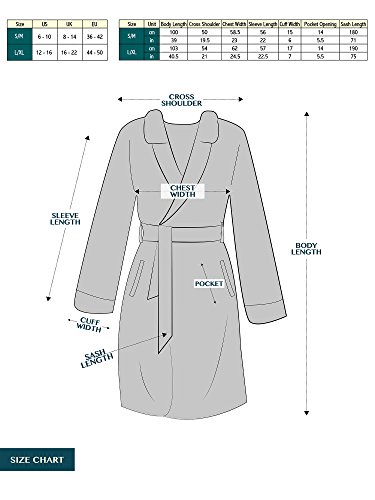 Image of PAVILIA Plush Robe for Women, Soft Fleece Short Bathrobe, Warm Lightweight Knee Length Lounge Robe with Pockets