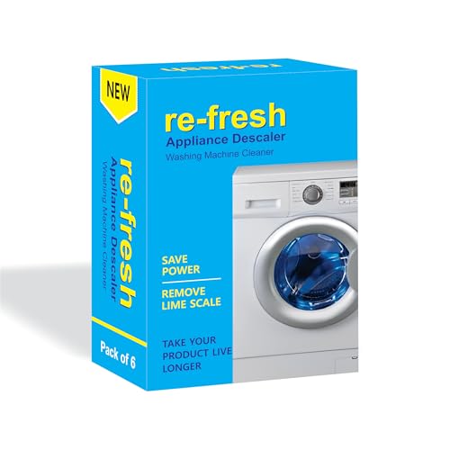 Descale Powder Compatible For Washing Machine Front Load and Top Load, Washing Machine Cleaning Powder, Drum Descaling For Washing Machine, Drum Cleaner Pack of 6 (100 Gm/Pack)