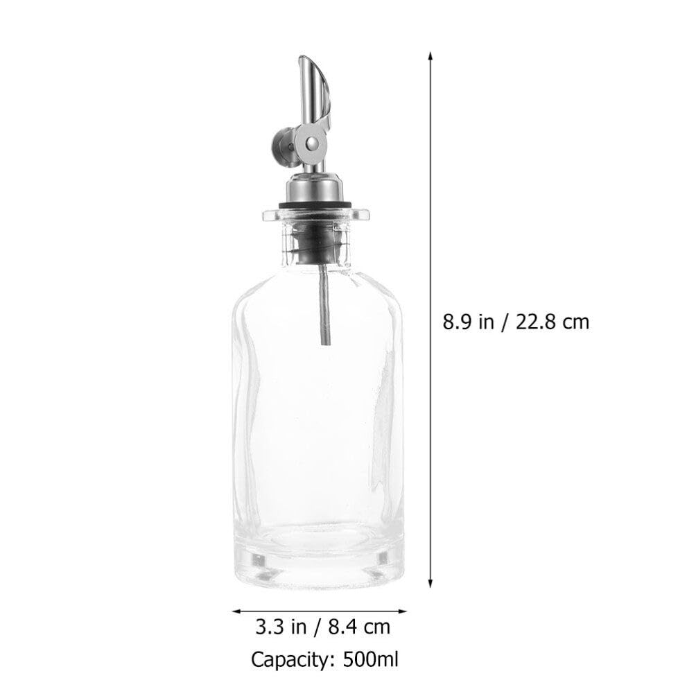 Kichvoe Dispensador de Aceite de Oliva de Vidrio 500ml, 2 Piezas