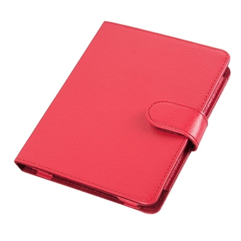 RUIPOCX Funda de Piel sintética Compatible con Sony eBook PRS-T3/T2/T1/650/600/505 de 6 Pulgadas, Funda Protectora(Red)