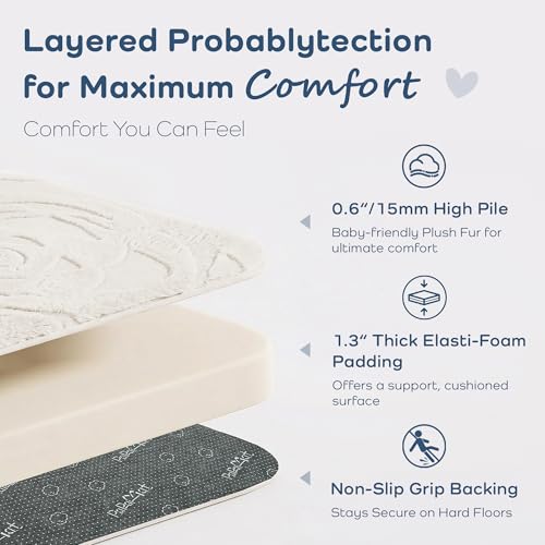 Image of 1.3 inch Thick Baby Play Mat 59x79 Plush Foam Mats for Baby (Ivory)