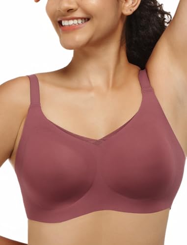 COMFELIE Lift Up Bralettes for Women Posture Full Coverage Adjustable Straps Bra with Soft Support Dusty Rose X-Large