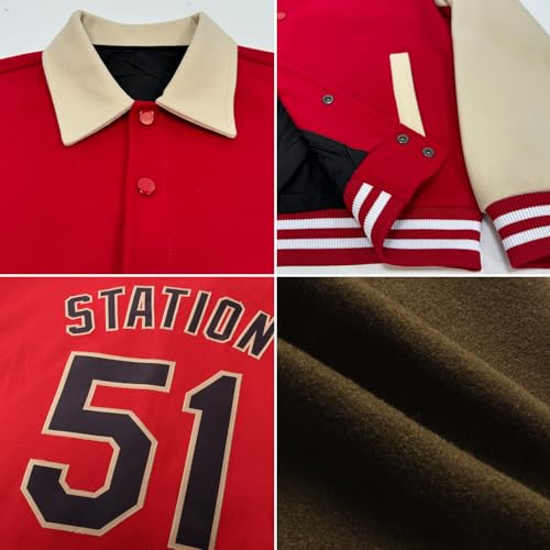 Custom Baseball Jacket Personalized Varsity Letterman Jackets Stitched Name Number Logo for Men Women Youth4