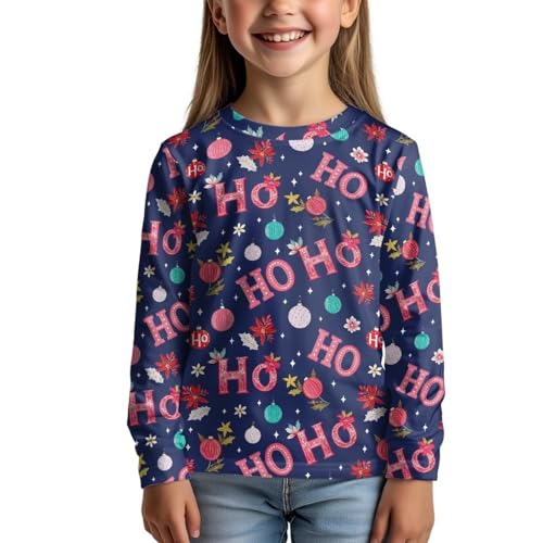 Image of Long Sleeve Shirts for Girls Casual Crewneck Tops Fall Winter Outfits for 3-16 Years Old