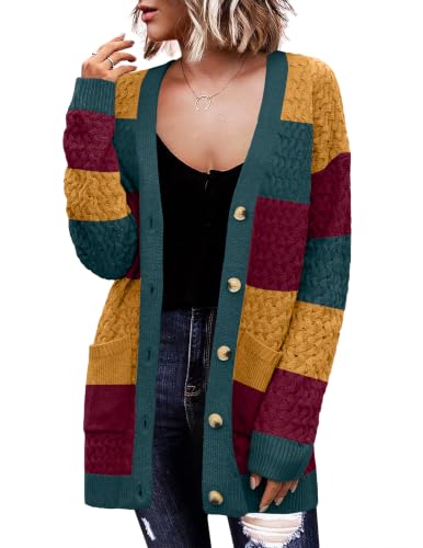 Image of Zeagoo Cardigan Sweaters for Women Long Sleeve Fall Clothes Button Down Top