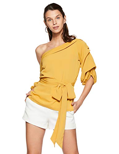 Image of plusS Women's Regular fit Top (LTP3127-CAMEL-L Camel L)