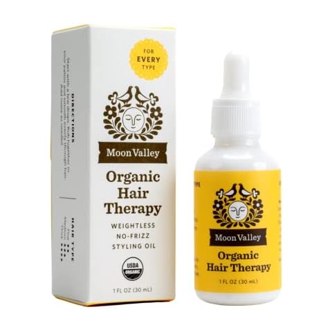 Moon Valley Organics Organic Hair Therapy for Every Type of Hair With MCT Oil, Jojoba Oil, Argan Oil, And Rosemary - Reduce Frizz, Hydrate, Heal Damaged Hair Cover
