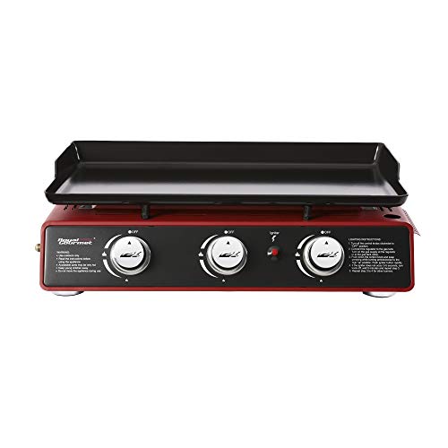 Royal Gourmet PD1301R Portable 24-Inch 3-Burner Table Top Gas Grill Griddle thumb #4