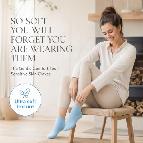 Image of BAMBOOVEN Ankle Socks for Women Thin Bamboo Rayon Low Cut Socks 3 /6 /8 /12 P