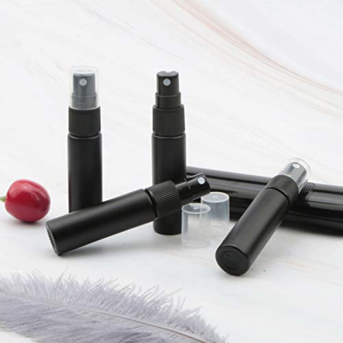 Image of 10pcs Black Glass Spray Bottles 10ml (1 /3oz) Sprayer Bottles Sample Perfume Fine Mist Atomizer Sprayer Vials Tubes Containers for Essential Oils Scent Cosmetic
