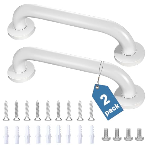 Arimsoa 2 Pack Barres d'appui, Acier Inox Barre de Maintien Douche Barre d Appui pour Personnes Agées, Barres Douche pour Baignoire, Toilettes, Salle de bain