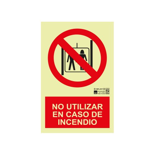 Astlight PRR3350.GFJ - Señal no utilizar en caso de incendio fotoluminiscente multicolor Cover