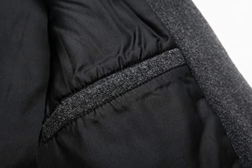 Image of chouyatou Men's Mid-Length Single Breasted Wool Blend Top Coat