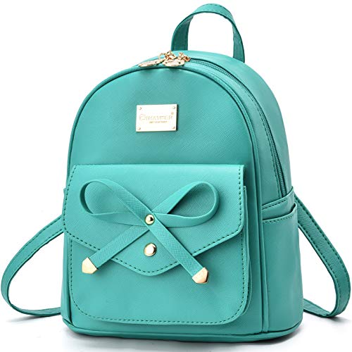 Image of I IHAYNER Girls Bowknot Cute Leather Backpack Mini Backpack Purse for Women
