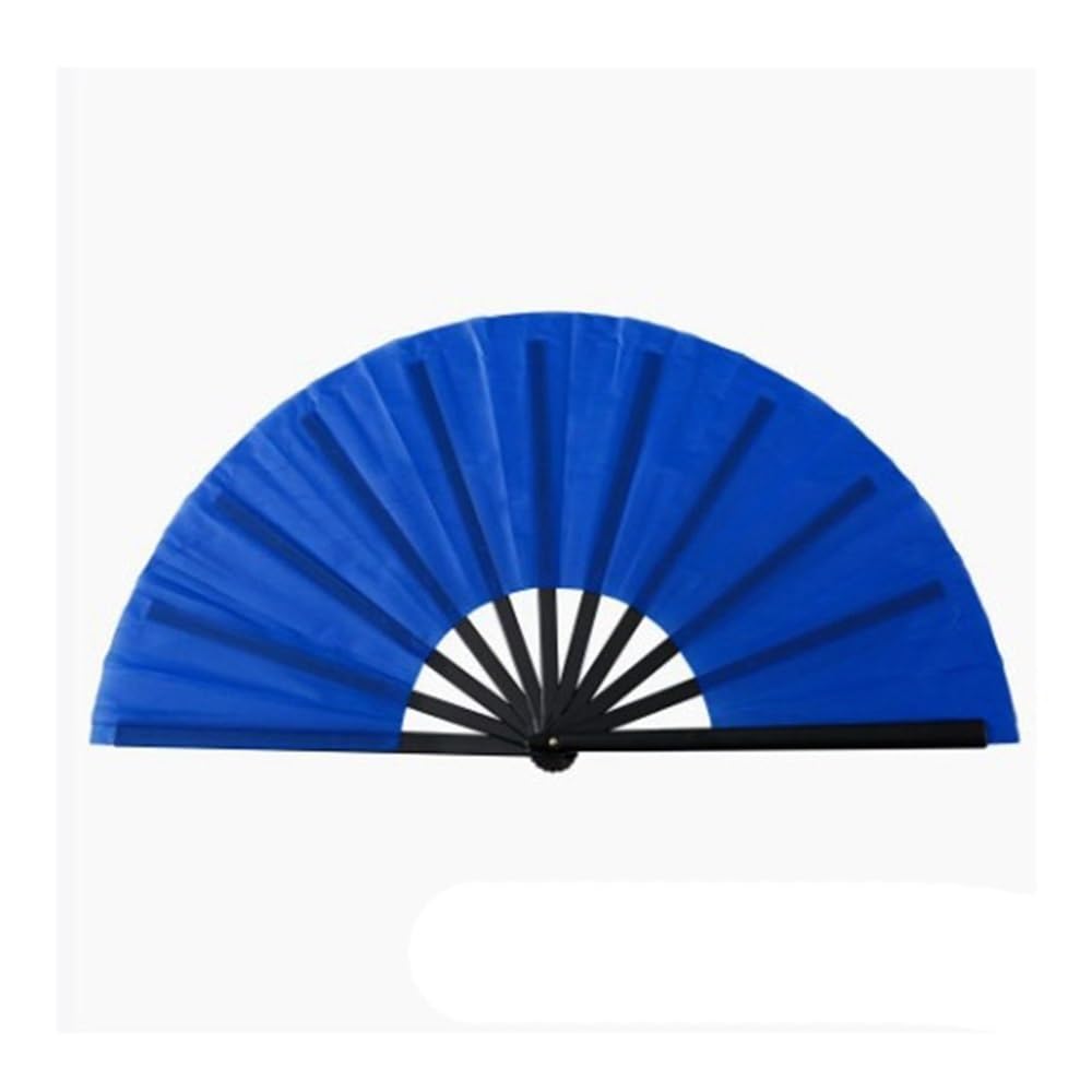 FENZORIQ 33cm Chinese Tai Chi Folding Fan - 10 Styles Performance Fan for Wushu & Yoga Training(Blue)