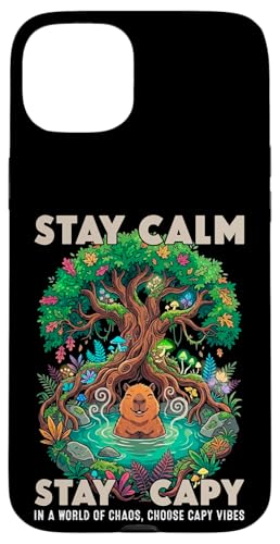 Stay Capy �J�s�o���T�̐X ���R�ґz �X�}�z�P�[�X iPhone 15 Plus �p