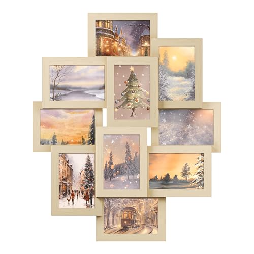 SONGMICS Bilderrahmen-Collage, 10 Fotorahmen für 10 x 15 cm Bilder,...