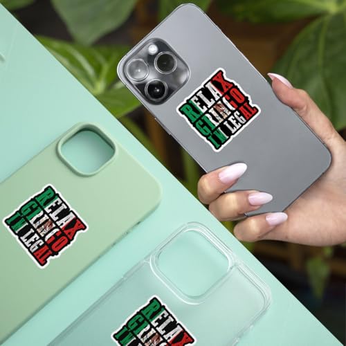 Image of 3Pcs Relax Gringo Im Legal Sticker, Relax Gringo I'm Legal Sticker for Car, Relax Gringo Calcomanias De Mexico Funny Immigrant Calcomanias Mexico Mexican Cactus Stickers for Truck Car Helmet (N7)