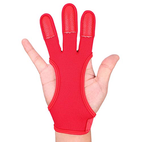  FitsT4 Gants de tir à l'arc en cuir avec noeud...